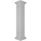 Ekena Millwork 8"W x 48"H Straight Newel Post with Panel, Flat Capital & Base Trim (Installation kit included) NWL08X48SPF0B0 - alternate 4